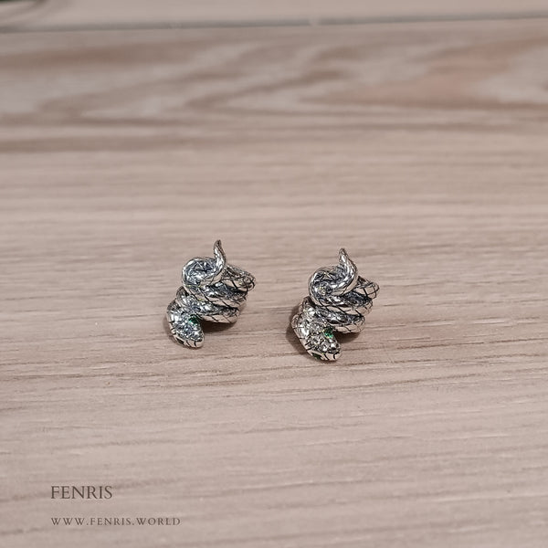 silver snake beard braid beads 925 gemstone eyes