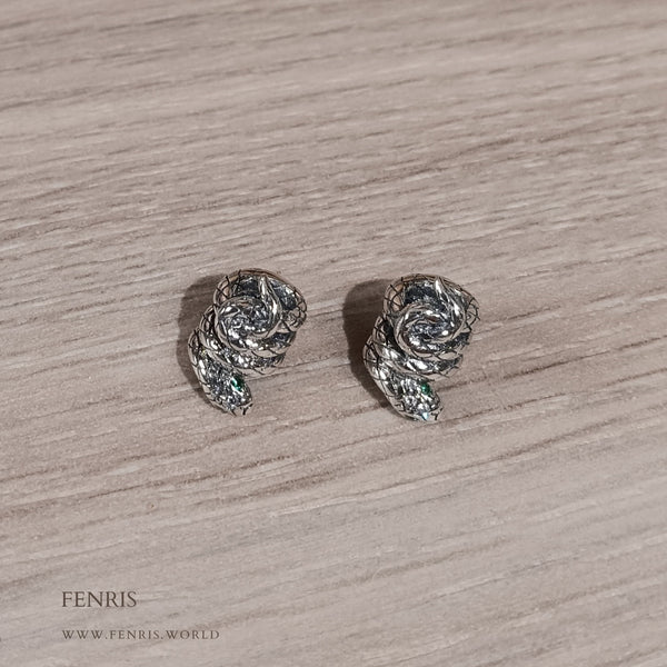 silver snake beard braid beads 925 gemstone eyes