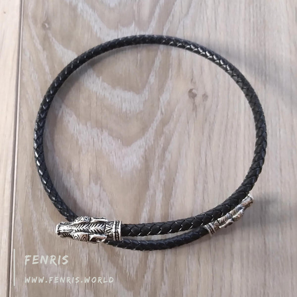 wolf arm ring torc silver viking