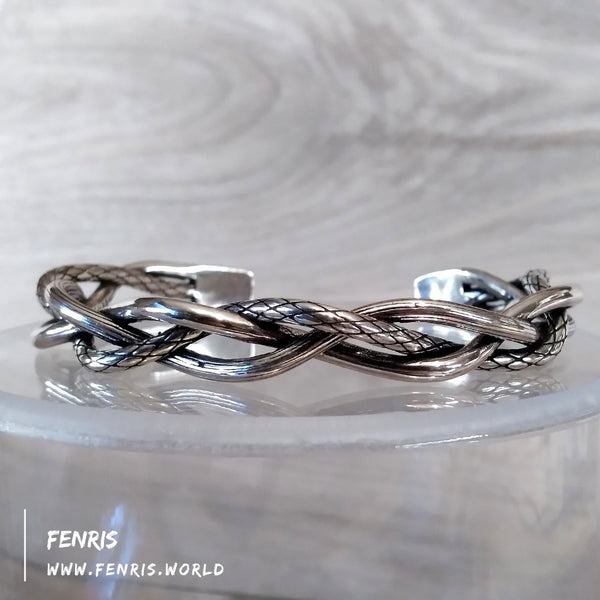 silver braided bracelet