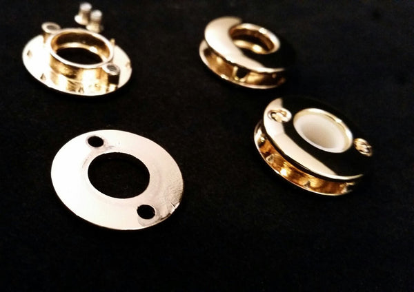 gold grommet 3/4 inch screw together leather purse handbag