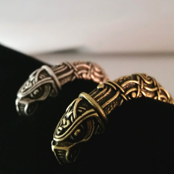 raven bracelet torc bronze