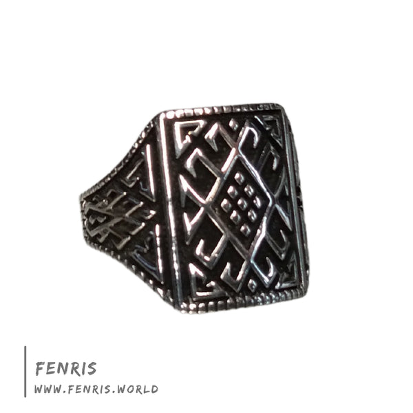 mens sterling silver square ring