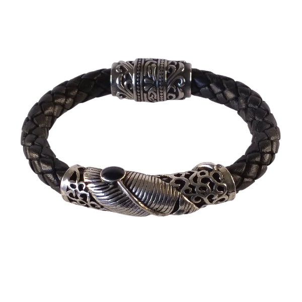 mens leather bracelet
