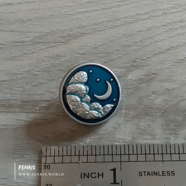 silver moon and stars buttons