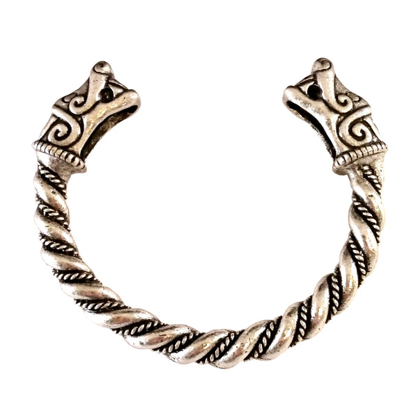 dragon torc bracelet silver