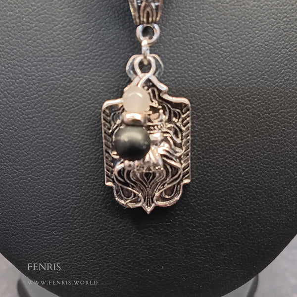 lion crown dog tag necklace silver