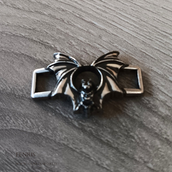 silver bat boot shoe charms