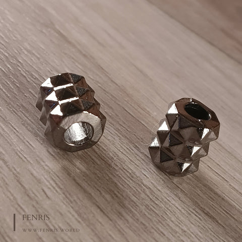 Beard Braid Beads Spikes Gunmetal Silver Set of 2 | Fenris Jewelry