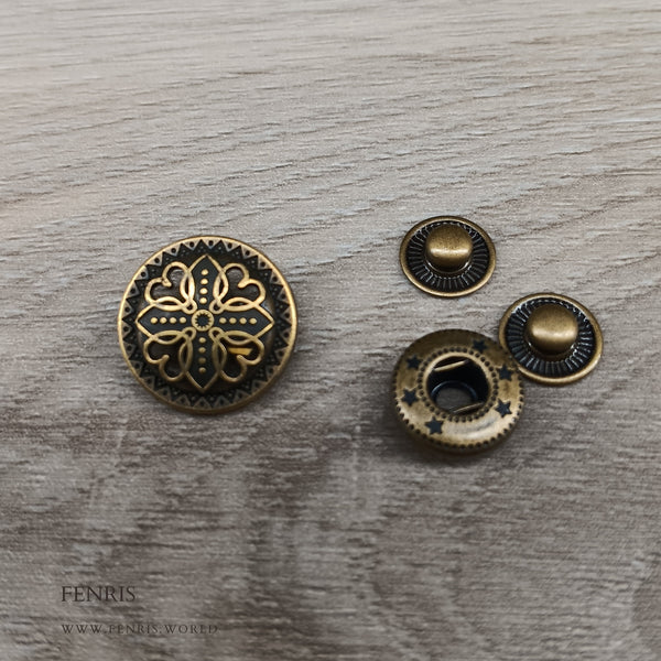 bronze snaps floral design