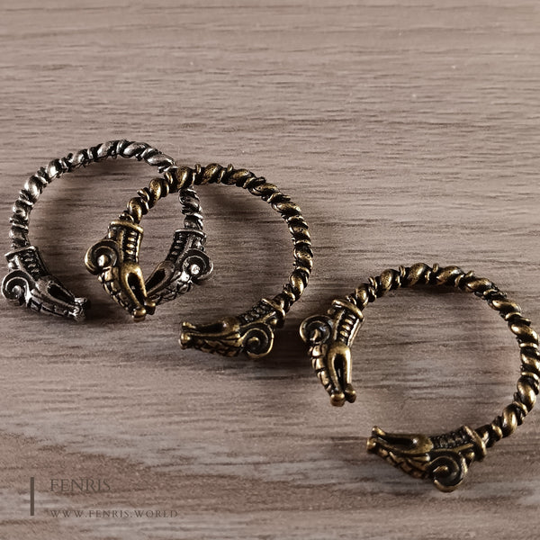 dragon rings silver bronze celtic viking torc