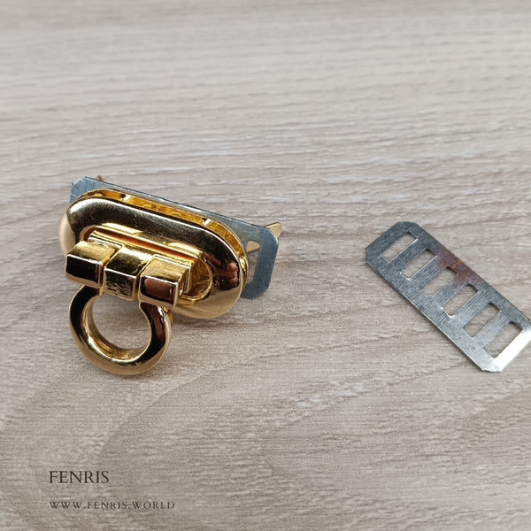 gold handbag clasp latch