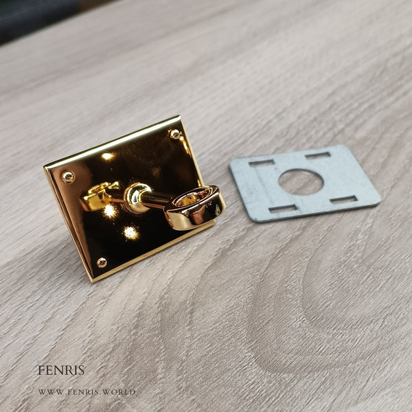 gold padlock post for top handle handbags