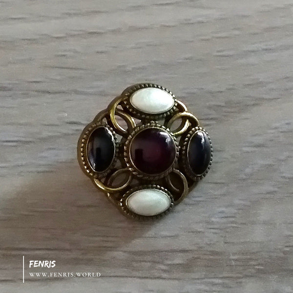 bronze jeweled buttons square metal coat jacket