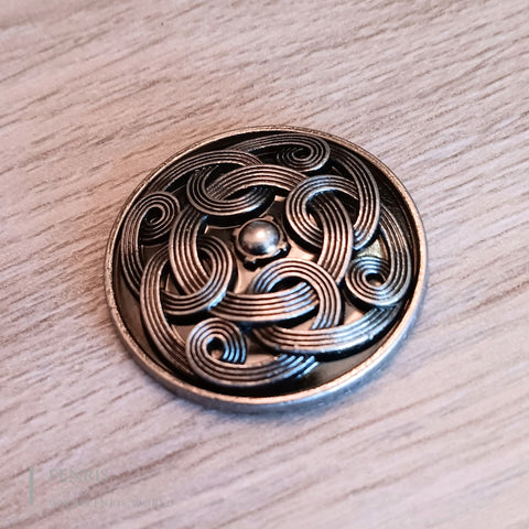 silver rivet concho large round knot