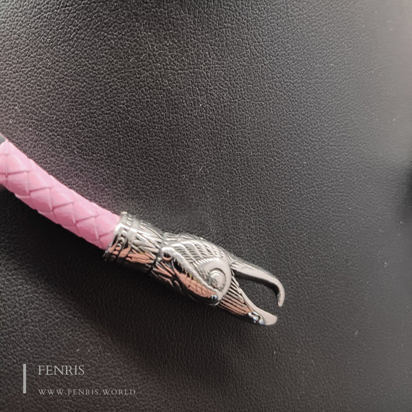 pink silver raven torc