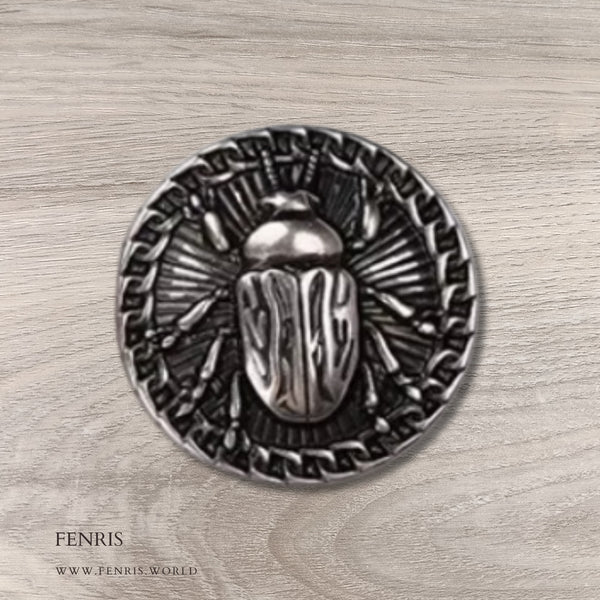 silver beetle buttons metal