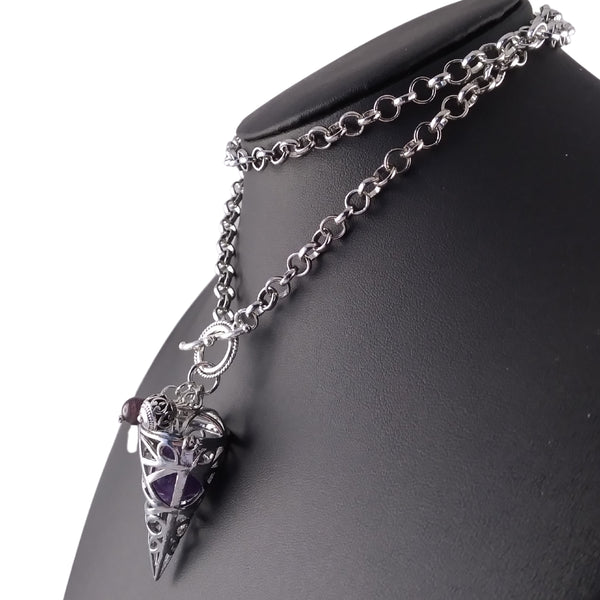 amethyst sphere necklace