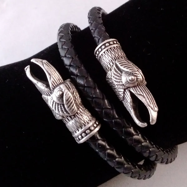 raven bracelet arm ring torc silver