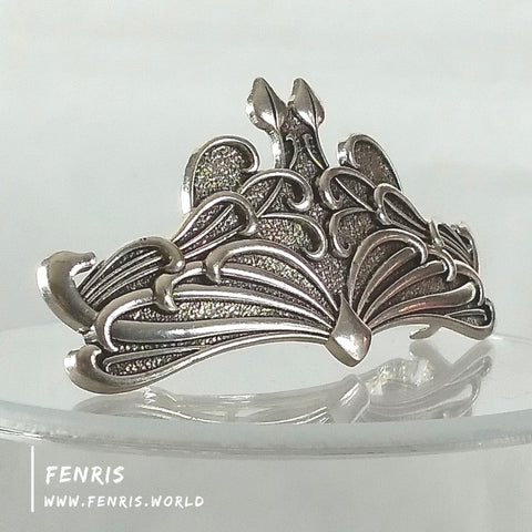 art nouveau barrette silver 