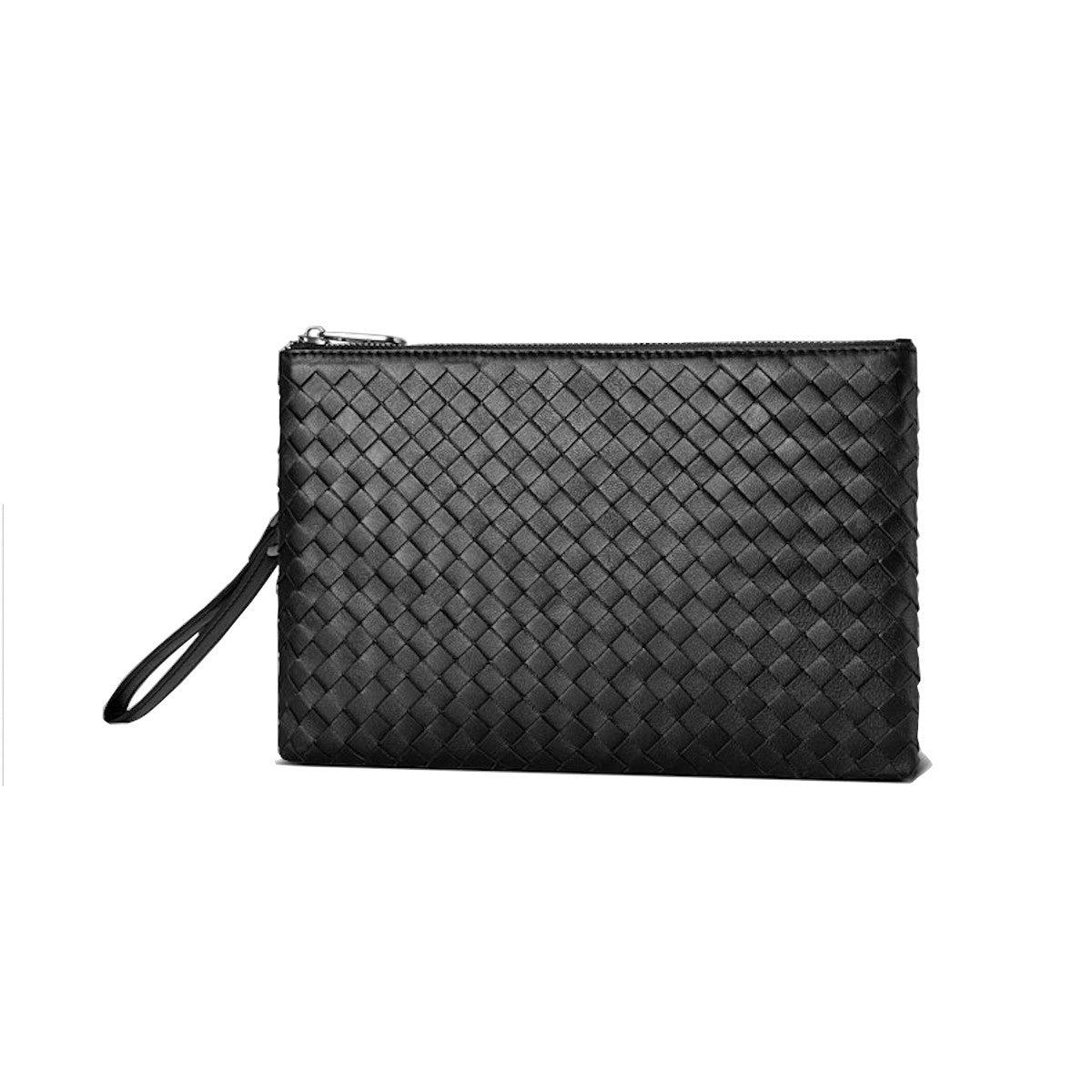 black leather clutch bag tech wallet mens small