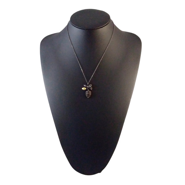 womens black gold necklace