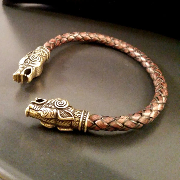 wolf torc bracelet