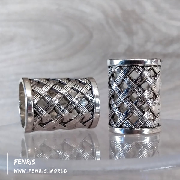 silver braid beads