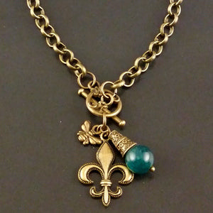 fleur de lys necklace