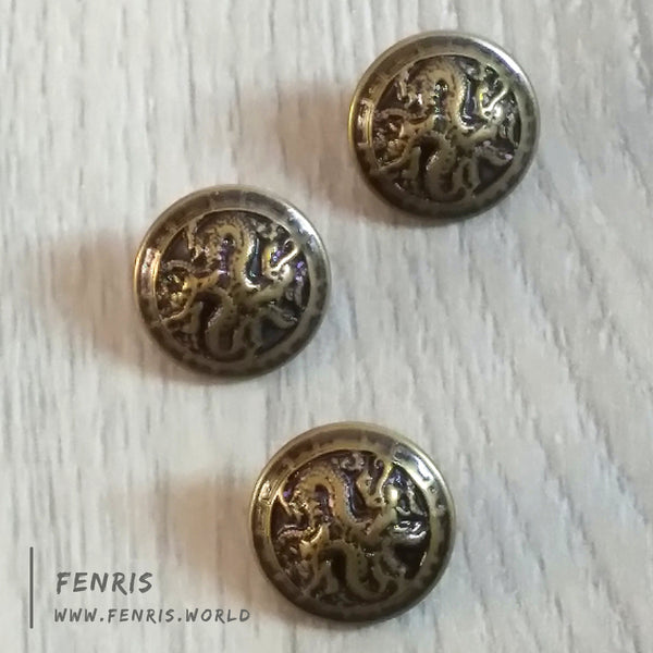 buttons bronze dragon asian