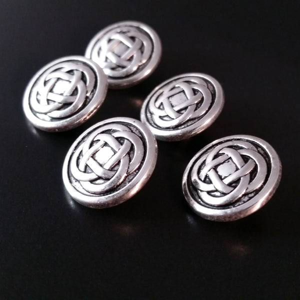 silver celtic buttons