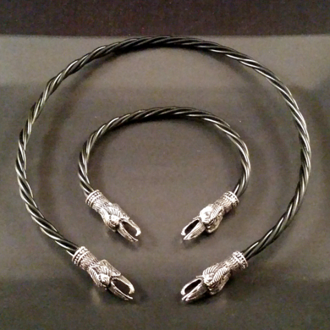 raven torc necklace bracelet 
