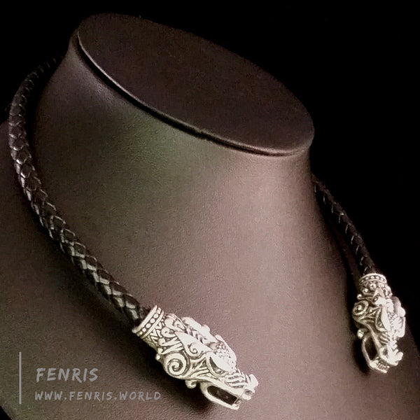 dragon torc celtic silver viking