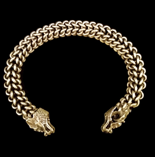 dragon bracelet torc silver 