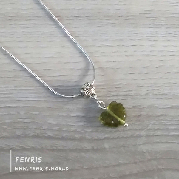 green leaf necklace