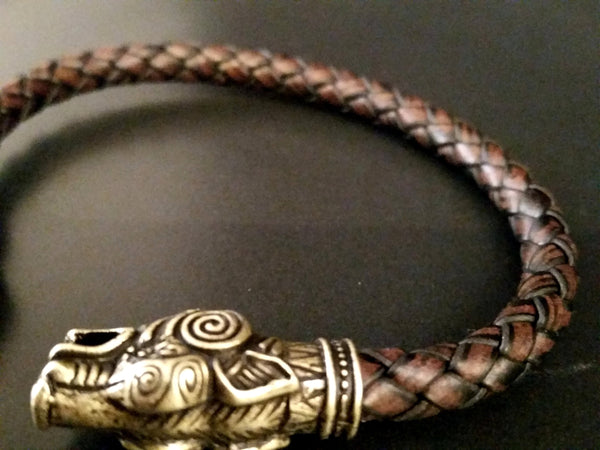 wolf torc bracelet