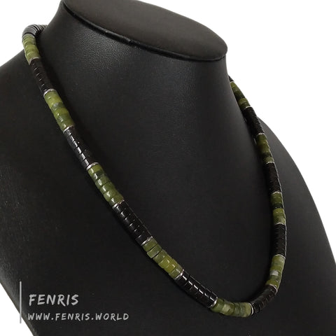jade heishi necklace