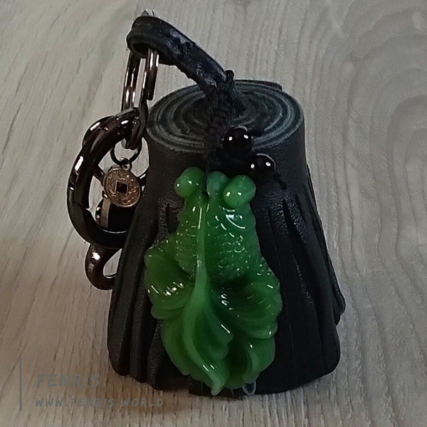 leather tassel keychain