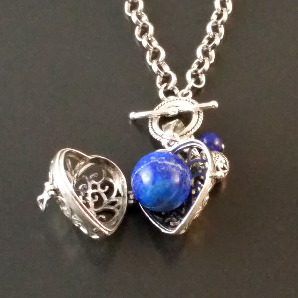 lapis lazuli sphere necklace