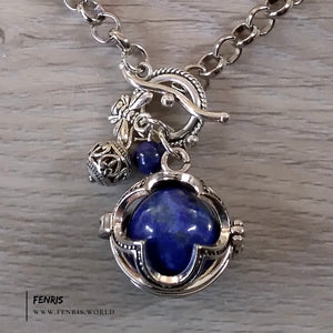 lapis lazuli necklace silver womens