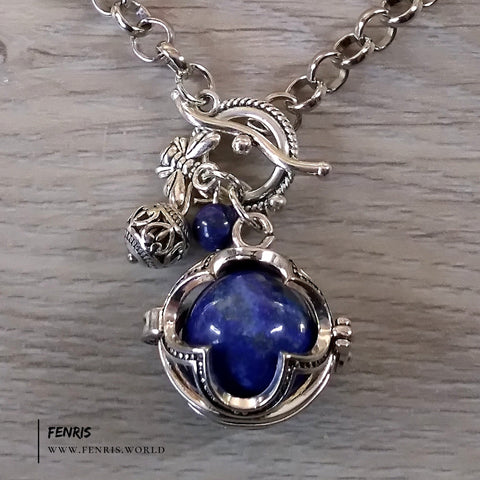 lapis lazuli necklace silver womens
