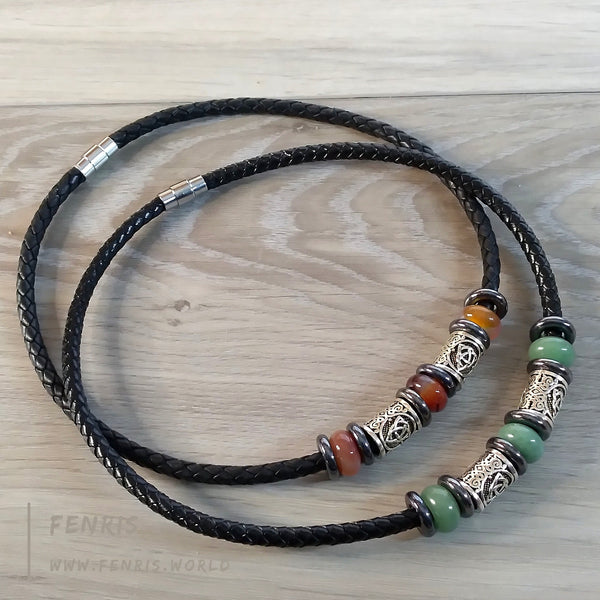 leather celtic choker