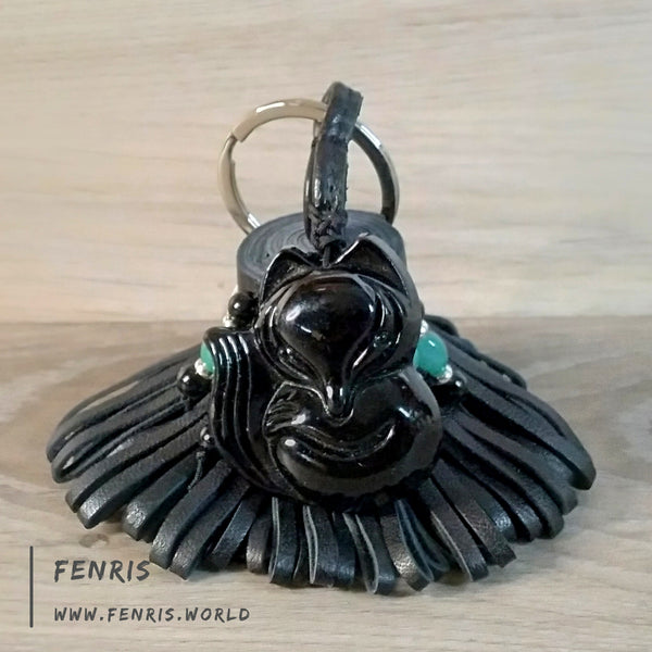 obsidian fox keychain