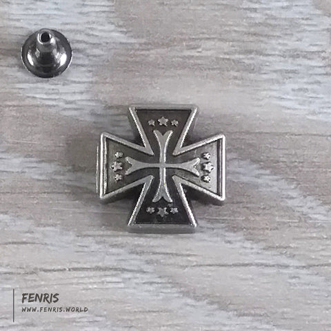 rivets studs silver maltese cross gothic biker punk leather metal