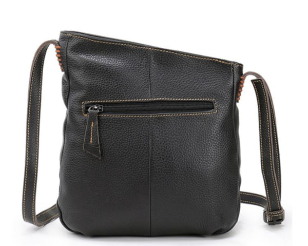 black leather shoulder bag