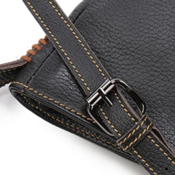 black leather shoulder bag