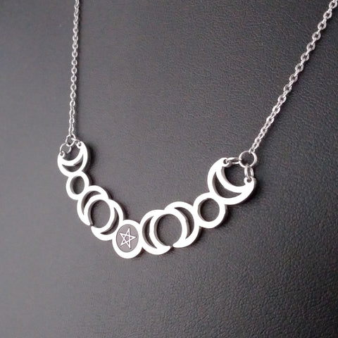 moon phase necklace