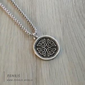 necklace silver celtic cross coin knot mens womens