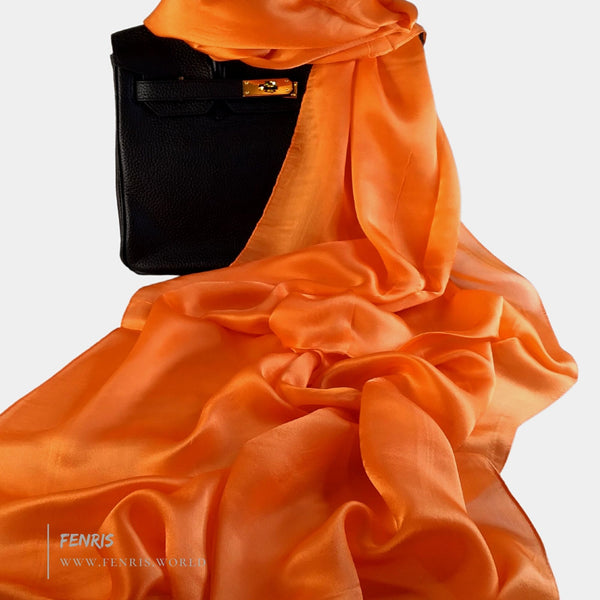 orange silk scarf