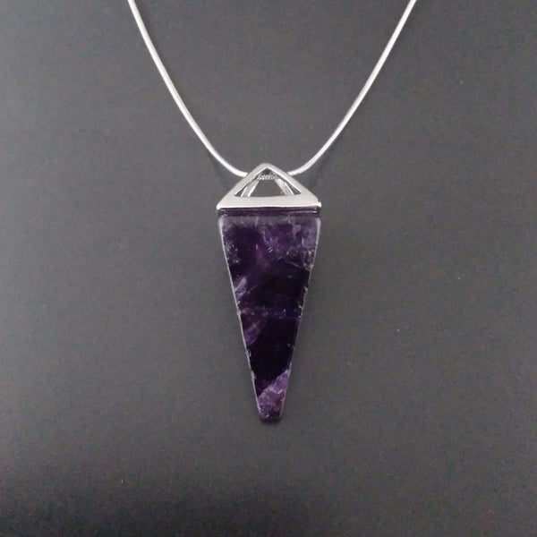 amethyst pendulum necklace modern minimalist divination